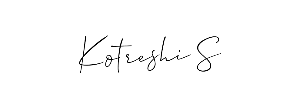 Once you've used our free online signature maker to create your best signature Allison_Script style, it's time to enjoy all of the benefits that Kotreshi S name signing documents. Kotreshi S signature style 2 images and pictures png