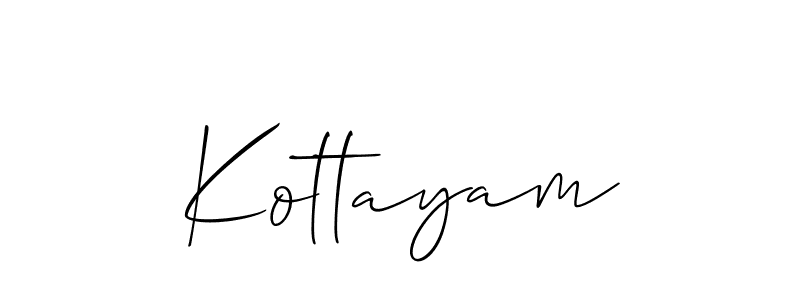 Create a beautiful signature design for name Kottayam. With this signature (Allison_Script) fonts, you can make a handwritten signature for free. Kottayam signature style 2 images and pictures png