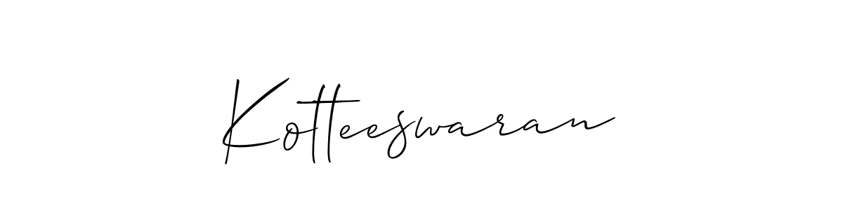 Kotteeswaran stylish signature style. Best Handwritten Sign (Allison_Script) for my name. Handwritten Signature Collection Ideas for my name Kotteeswaran. Kotteeswaran signature style 2 images and pictures png
