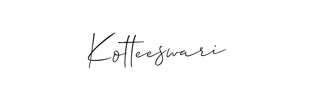 You should practise on your own different ways (Allison_Script) to write your name (Kotteeswari) in signature. don't let someone else do it for you. Kotteeswari signature style 2 images and pictures png