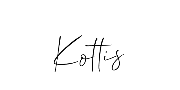 if you are searching for the best signature style for your name Kottis. so please give up your signature search. here we have designed multiple signature styles  using Allison_Script. Kottis signature style 2 images and pictures png