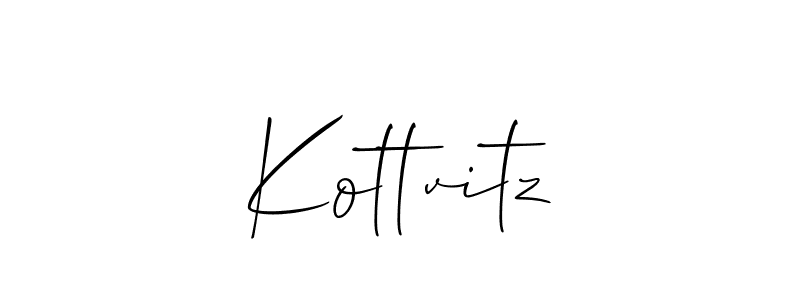 Allison_Script is a professional signature style that is perfect for those who want to add a touch of class to their signature. It is also a great choice for those who want to make their signature more unique. Get Kottvitz name to fancy signature for free. Kottvitz signature style 2 images and pictures png
