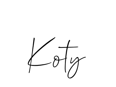 Best and Professional Signature Style for Koty. Allison_Script Best Signature Style Collection. Koty signature style 2 images and pictures png