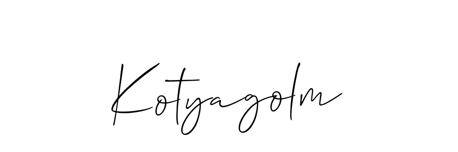 You can use this online signature creator to create a handwritten signature for the name Kotyagolm. This is the best online autograph maker. Kotyagolm signature style 2 images and pictures png