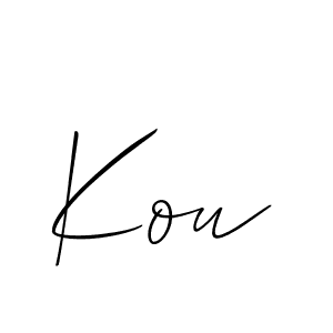 Create a beautiful signature design for name Kou. With this signature (Allison_Script) fonts, you can make a handwritten signature for free. Kou signature style 2 images and pictures png