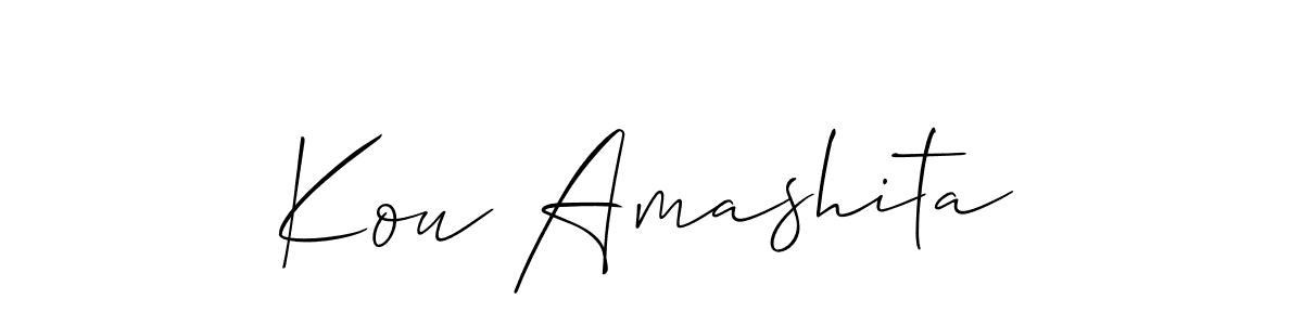 Make a beautiful signature design for name Kou Amashita. With this signature (Allison_Script) style, you can create a handwritten signature for free. Kou Amashita signature style 2 images and pictures png