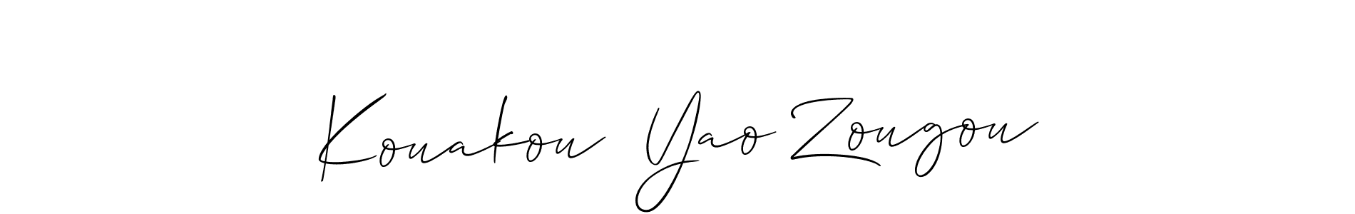 You can use this online signature creator to create a handwritten signature for the name Kouakou  Yao Zougou. This is the best online autograph maker. Kouakou  Yao Zougou signature style 2 images and pictures png