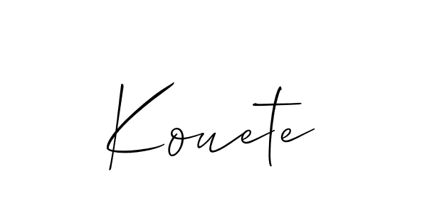 Design your own signature with our free online signature maker. With this signature software, you can create a handwritten (Allison_Script) signature for name Kouete. Kouete signature style 2 images and pictures png