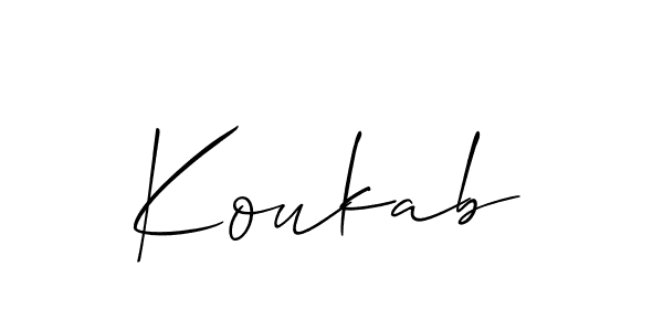 You can use this online signature creator to create a handwritten signature for the name Koukab. This is the best online autograph maker. Koukab signature style 2 images and pictures png