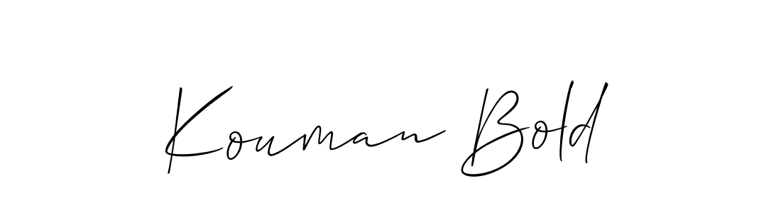 Kouman Bold stylish signature style. Best Handwritten Sign (Allison_Script) for my name. Handwritten Signature Collection Ideas for my name Kouman Bold. Kouman Bold signature style 2 images and pictures png