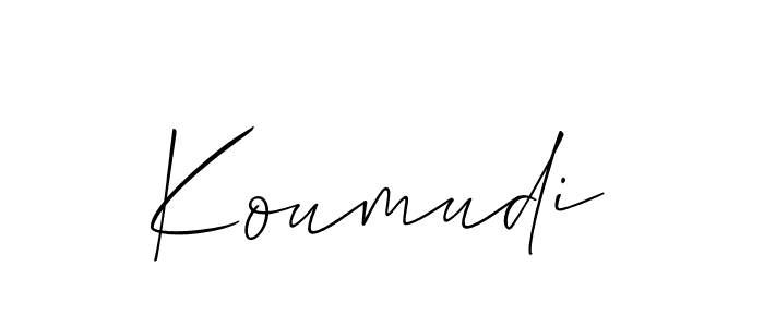 Once you've used our free online signature maker to create your best signature Allison_Script style, it's time to enjoy all of the benefits that Koumudi name signing documents. Koumudi signature style 2 images and pictures png