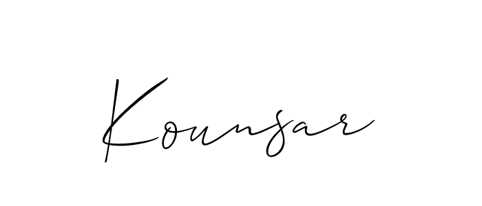 Make a beautiful signature design for name Kounsar. Use this online signature maker to create a handwritten signature for free. Kounsar signature style 2 images and pictures png