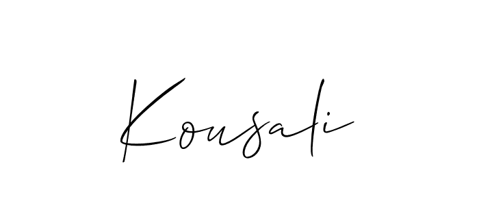 Make a beautiful signature design for name Kousali. Use this online signature maker to create a handwritten signature for free. Kousali signature style 2 images and pictures png