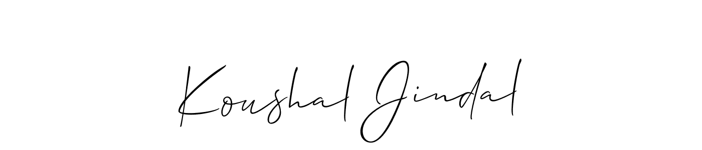 Similarly Allison_Script is the best handwritten signature design. Signature creator online .You can use it as an online autograph creator for name Koushal Jindal. Koushal Jindal signature style 2 images and pictures png
