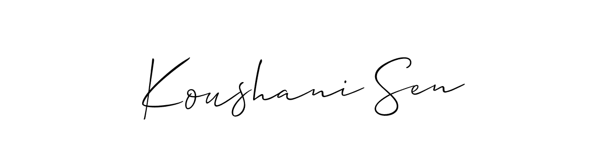 This is the best signature style for the Koushani Sen name. Also you like these signature font (Allison_Script). Mix name signature. Koushani Sen signature style 2 images and pictures png