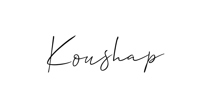Once you've used our free online signature maker to create your best signature Allison_Script style, it's time to enjoy all of the benefits that Koushap name signing documents. Koushap signature style 2 images and pictures png
