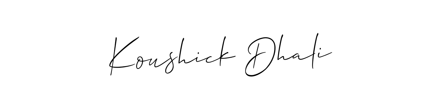 Once you've used our free online signature maker to create your best signature Allison_Script style, it's time to enjoy all of the benefits that Koushick Dhali name signing documents. Koushick Dhali signature style 2 images and pictures png