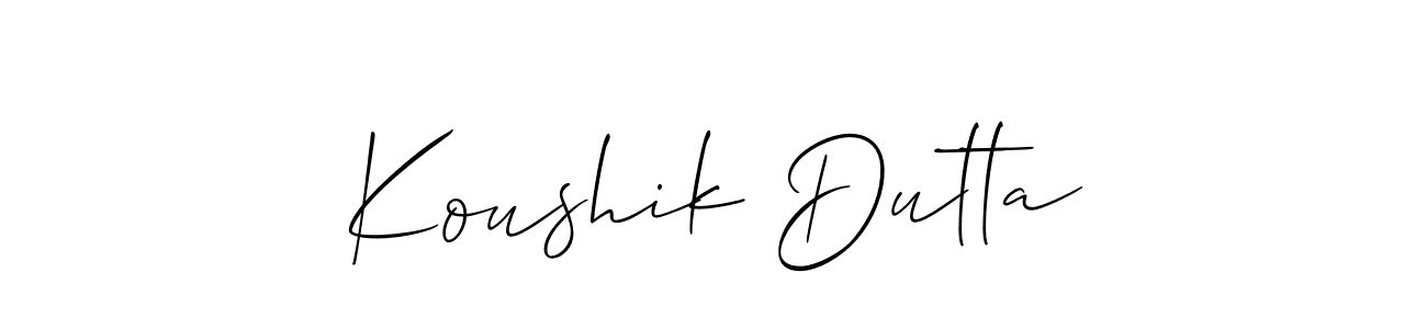 Allison_Script is a professional signature style that is perfect for those who want to add a touch of class to their signature. It is also a great choice for those who want to make their signature more unique. Get Koushik Dutta name to fancy signature for free. Koushik Dutta signature style 2 images and pictures png