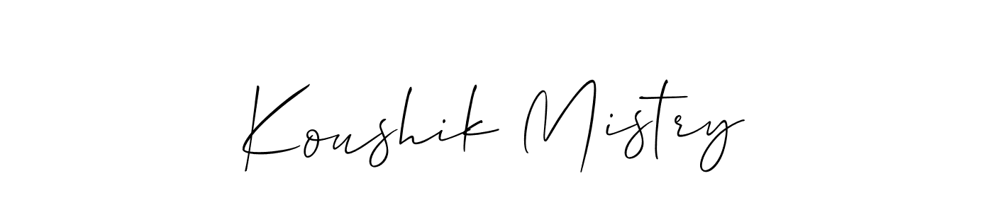 This is the best signature style for the Koushik Mistry name. Also you like these signature font (Allison_Script). Mix name signature. Koushik Mistry signature style 2 images and pictures png