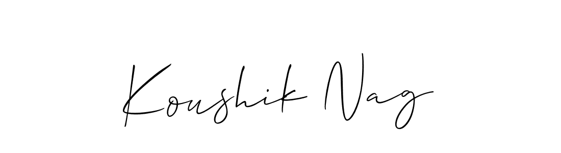 You can use this online signature creator to create a handwritten signature for the name Koushik Nag. This is the best online autograph maker. Koushik Nag signature style 2 images and pictures png