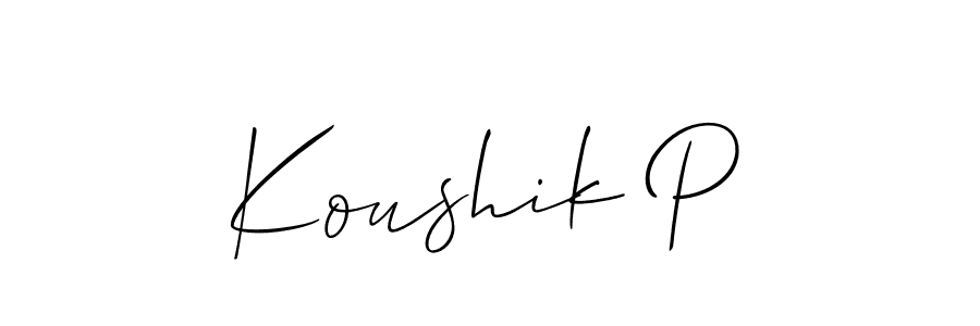 See photos of Koushik P official signature by Spectra . Check more albums & portfolios. Read reviews & check more about Allison_Script font. Koushik P signature style 2 images and pictures png