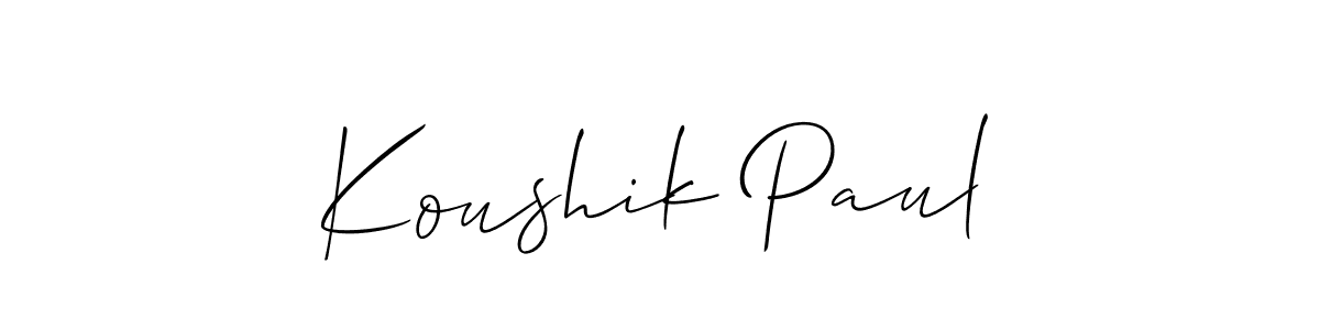 if you are searching for the best signature style for your name Koushik Paul. so please give up your signature search. here we have designed multiple signature styles  using Allison_Script. Koushik Paul signature style 2 images and pictures png