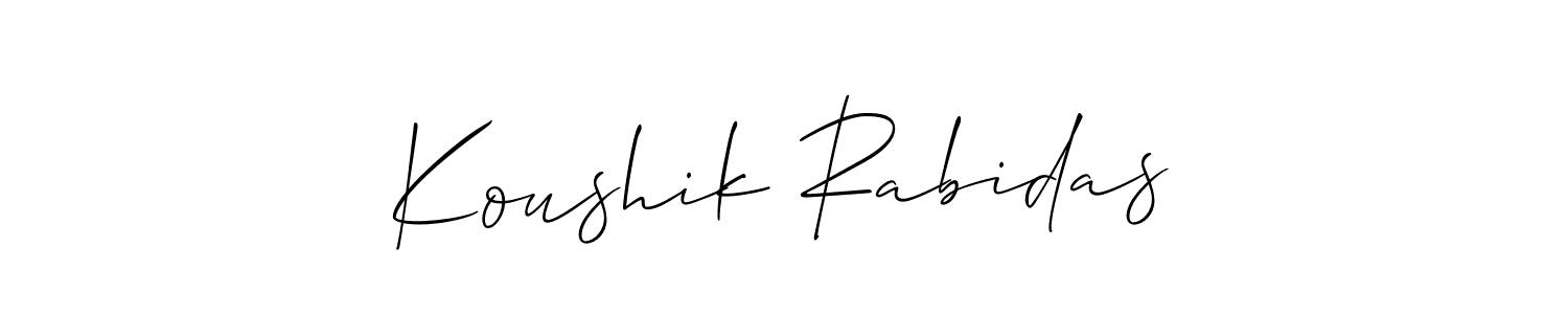 Here are the top 10 professional signature styles for the name Koushik Rabidas. These are the best autograph styles you can use for your name. Koushik Rabidas signature style 2 images and pictures png