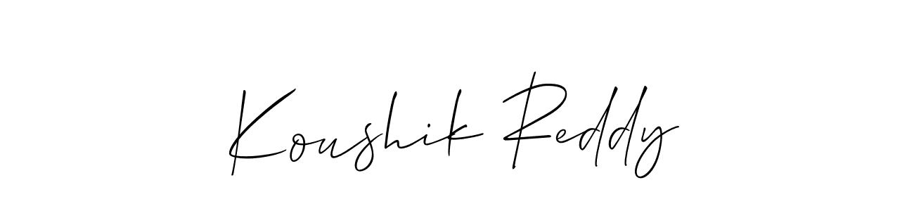 Create a beautiful signature design for name Koushik Reddy. With this signature (Allison_Script) fonts, you can make a handwritten signature for free. Koushik Reddy signature style 2 images and pictures png