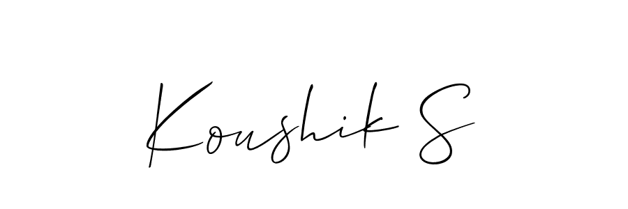 See photos of Koushik S official signature by Spectra . Check more albums & portfolios. Read reviews & check more about Allison_Script font. Koushik S signature style 2 images and pictures png