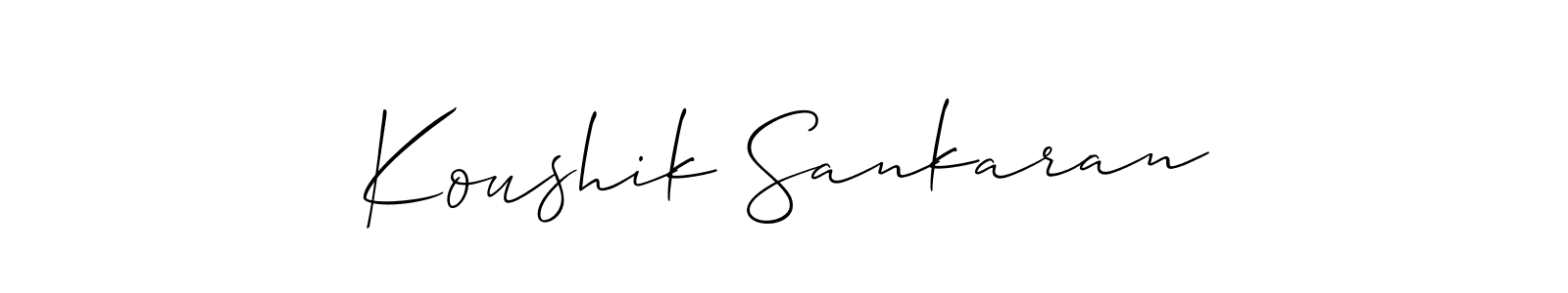Make a beautiful signature design for name Koushik Sankaran. Use this online signature maker to create a handwritten signature for free. Koushik Sankaran signature style 2 images and pictures png