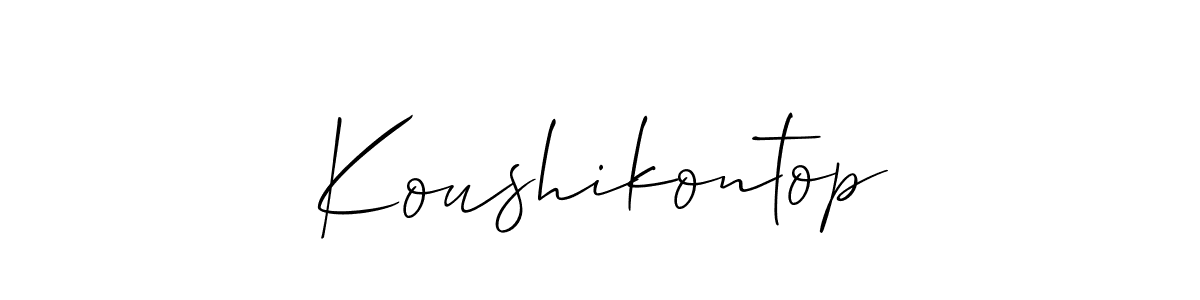 Once you've used our free online signature maker to create your best signature Allison_Script style, it's time to enjoy all of the benefits that Koushikontop name signing documents. Koushikontop signature style 2 images and pictures png