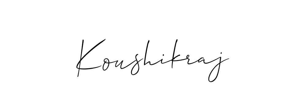 Also You can easily find your signature by using the search form. We will create Koushikraj name handwritten signature images for you free of cost using Allison_Script sign style. Koushikraj signature style 2 images and pictures png