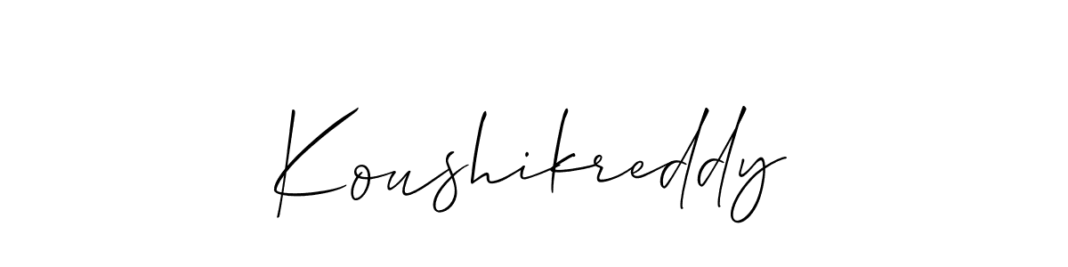 How to make Koushikreddy name signature. Use Allison_Script style for creating short signs online. This is the latest handwritten sign. Koushikreddy signature style 2 images and pictures png