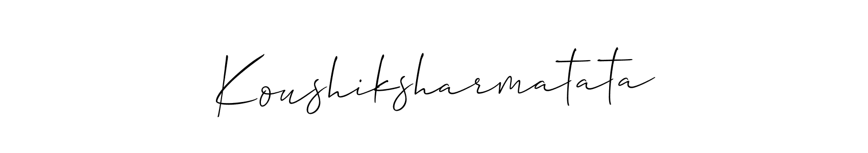Make a beautiful signature design for name Koushiksharmatata. With this signature (Allison_Script) style, you can create a handwritten signature for free. Koushiksharmatata signature style 2 images and pictures png