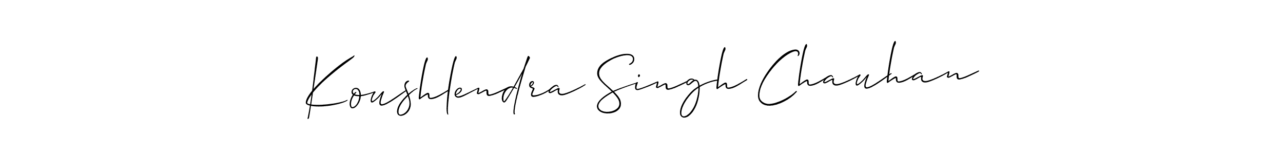 Make a beautiful signature design for name Koushlendra Singh Chauhan. With this signature (Allison_Script) style, you can create a handwritten signature for free. Koushlendra Singh Chauhan signature style 2 images and pictures png