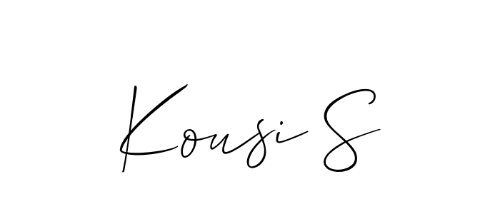 How to Draw Kousi S signature style? Allison_Script is a latest design signature styles for name Kousi S. Kousi S signature style 2 images and pictures png