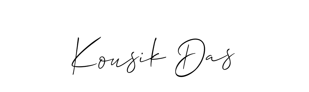 Design your own signature with our free online signature maker. With this signature software, you can create a handwritten (Allison_Script) signature for name Kousik Das. Kousik Das signature style 2 images and pictures png