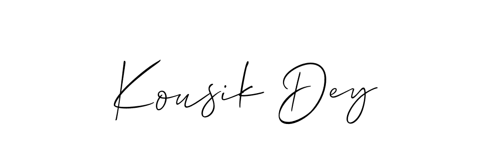 How to make Kousik Dey signature? Allison_Script is a professional autograph style. Create handwritten signature for Kousik Dey name. Kousik Dey signature style 2 images and pictures png