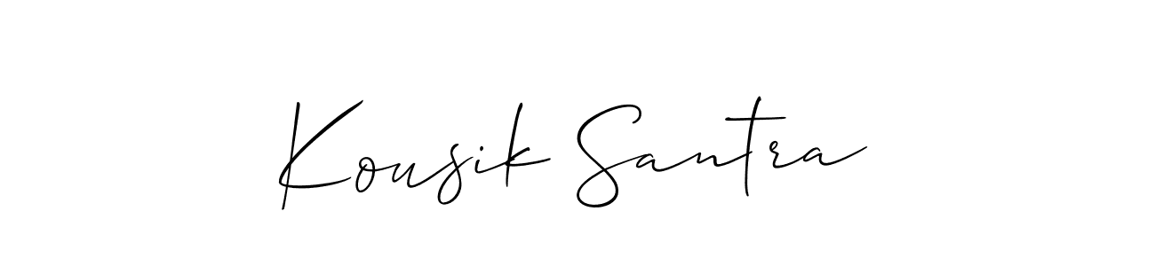 It looks lik you need a new signature style for name Kousik Santra. Design unique handwritten (Allison_Script) signature with our free signature maker in just a few clicks. Kousik Santra signature style 2 images and pictures png