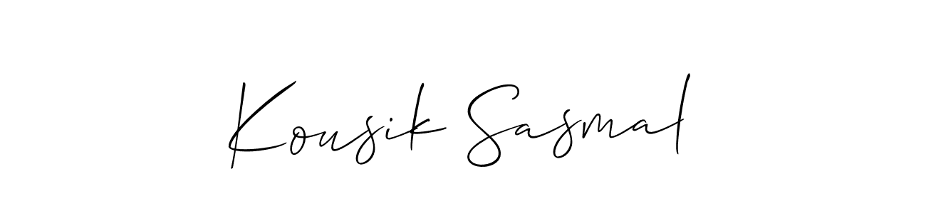 It looks lik you need a new signature style for name Kousik Sasmal. Design unique handwritten (Allison_Script) signature with our free signature maker in just a few clicks. Kousik Sasmal signature style 2 images and pictures png