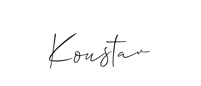 How to Draw Koustav signature style? Allison_Script is a latest design signature styles for name Koustav. Koustav signature style 2 images and pictures png