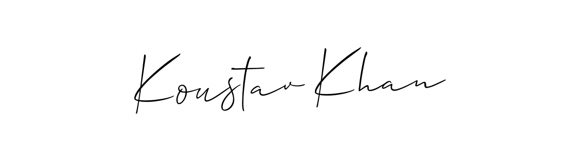 How to make Koustav Khan signature? Allison_Script is a professional autograph style. Create handwritten signature for Koustav Khan name. Koustav Khan signature style 2 images and pictures png