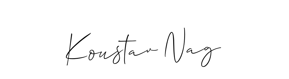 Also You can easily find your signature by using the search form. We will create Koustav Nag name handwritten signature images for you free of cost using Allison_Script sign style. Koustav Nag signature style 2 images and pictures png