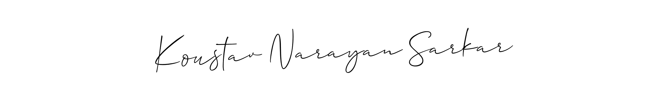 Koustav Narayan Sarkar stylish signature style. Best Handwritten Sign (Allison_Script) for my name. Handwritten Signature Collection Ideas for my name Koustav Narayan Sarkar. Koustav Narayan Sarkar signature style 2 images and pictures png