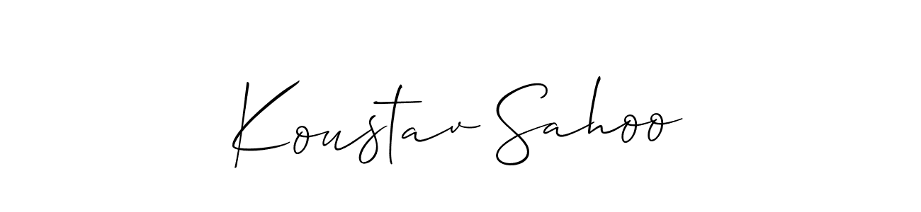 Koustav Sahoo stylish signature style. Best Handwritten Sign (Allison_Script) for my name. Handwritten Signature Collection Ideas for my name Koustav Sahoo. Koustav Sahoo signature style 2 images and pictures png