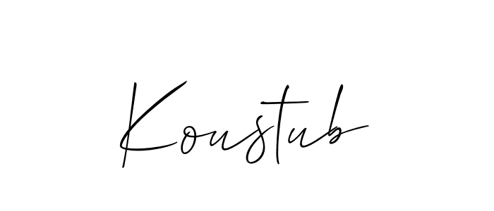 Also we have Koustub name is the best signature style. Create professional handwritten signature collection using Allison_Script autograph style. Koustub signature style 2 images and pictures png