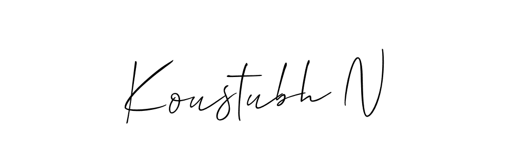 Here are the top 10 professional signature styles for the name Koustubh N. These are the best autograph styles you can use for your name. Koustubh N signature style 2 images and pictures png
