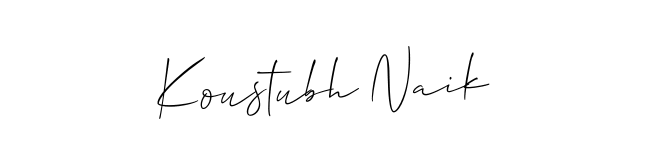 Best and Professional Signature Style for Koustubh Naik. Allison_Script Best Signature Style Collection. Koustubh Naik signature style 2 images and pictures png