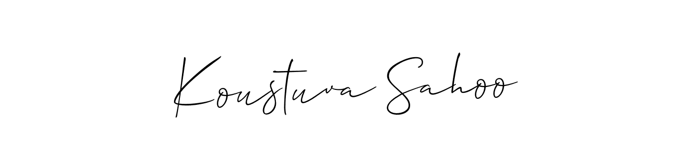 Create a beautiful signature design for name Koustuva Sahoo. With this signature (Allison_Script) fonts, you can make a handwritten signature for free. Koustuva Sahoo signature style 2 images and pictures png