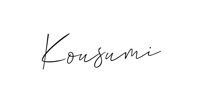 Kousumi stylish signature style. Best Handwritten Sign (Allison_Script) for my name. Handwritten Signature Collection Ideas for my name Kousumi. Kousumi signature style 2 images and pictures png